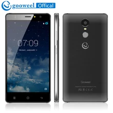 Vente! Gooweel M17 4G Smartphone D’empreintes Digitales ID MTK6737 Quad core 5.5 pouces HD IPS Android 6.0 téléphone portable 1 GB + 16 GB 8MP mobile téléphone