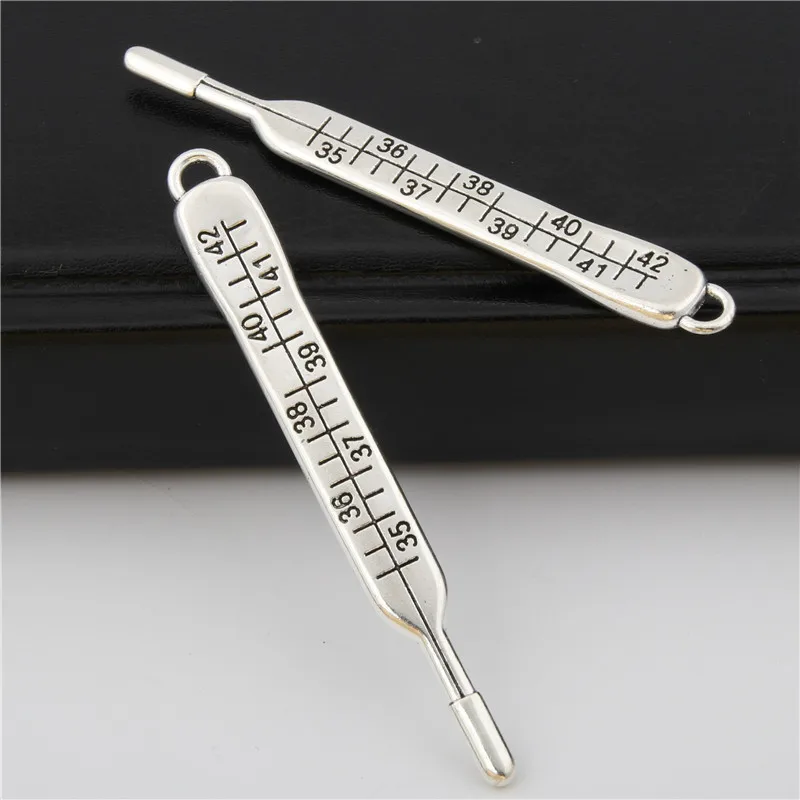 3pcs Metal Thermometer Charms DIY Jewelry Accessories Pendant Charms
