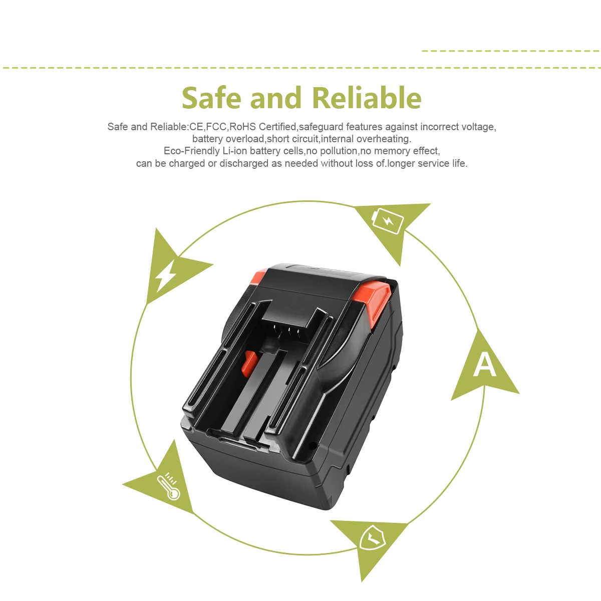 Powtree 28 V 6.0Ah Li-Ion Substituição Da