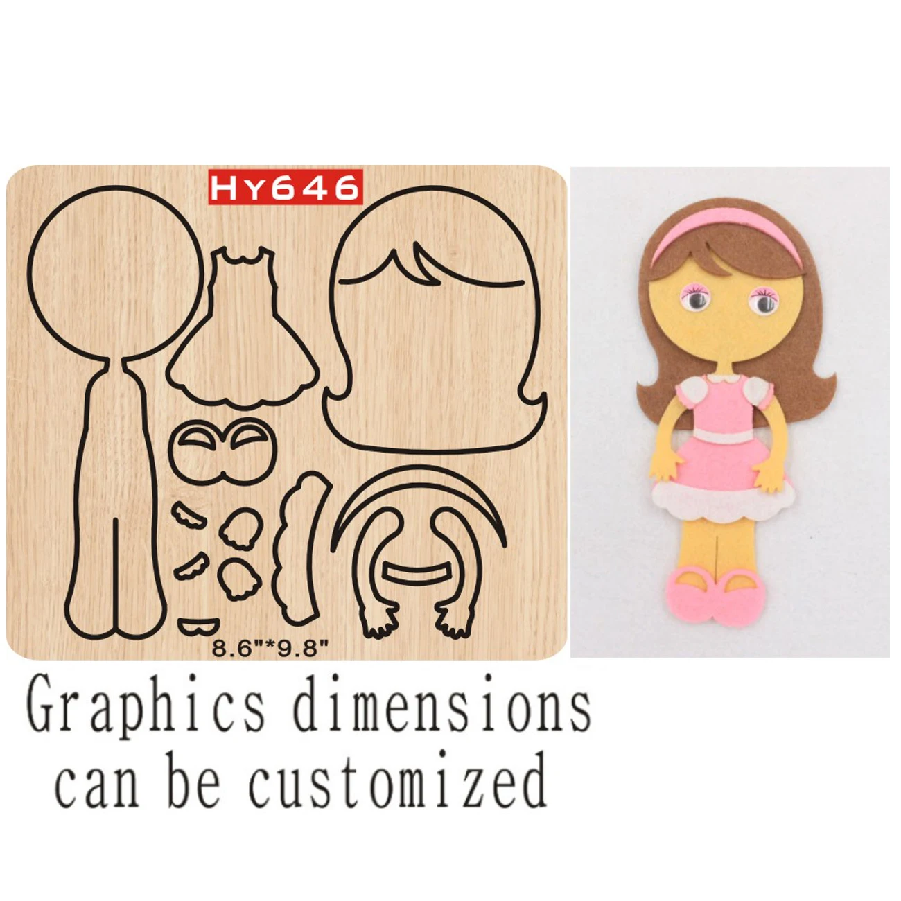  Cute girl cutting dies 2019 new die cut &wooden dies Suitable for common die cutting machines on th