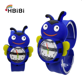 

Cartoon Bee and Chicken Watch Children Kids Pat Slap hand Watches Child Sports Watch Students girls boys clock Quartz Wristwatch