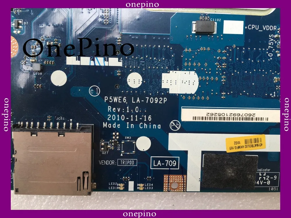 LA-7092P apto para acer aspire 5253 placa base de computadora portátil P5WE6 LA-7092P prueba trabajo LA-7092P apto para acer aspire 5253 placa base de computadora portátil P5WE6 LA-7092P prueba trabajo