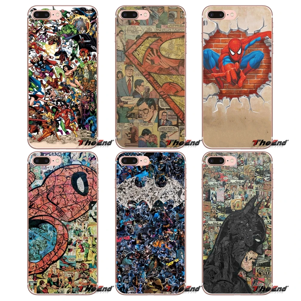 For Samsung Galaxy Note 3 4 5 Grand Core Prime S3 S4 S5 MINI S6 S7 edge S8 S9 Plus dc comic spiderman superheroes jakeru Case