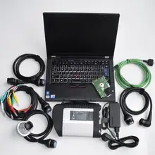 Mb star diagnosis c4 sd compact с hdd 320gb программное обеспечение,12 последняя версия ноутбука t410 i5 4g Полный комплект кабелей готов к использованию