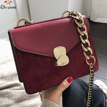 

DORANMI Chain Strap Leather Bags For Women 2019 Buckle Shoulder Bag Female Crossbody Mesenger Luxury Brand Bag Bolsa CBB162