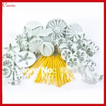 Ужин 11 комплектов 47 шт Смешанные Плунжерные Фрезы для помадки украшения торта, пирожное, сладкая выпечка для цветов из мастики пресс-формы