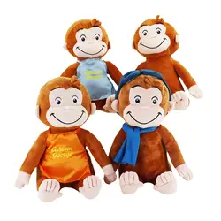 4 вида стилей 30 см Любопытный Джордж Плюшевые кукольная обувь плюшевая обезьянка чучело игрушечные лошадки для обувь мальчиков и девочек
