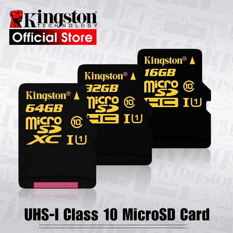 Kingston flash card Class 10 Micro SD Card UHS-I 90R/45W microSDHC Memory card(SDCA10/16GB/32GB/64GB)