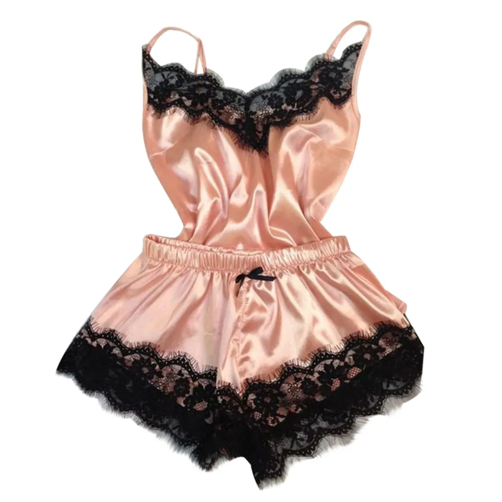 Sexy Lingerie Porno Babydoll Erotic Sleepwear Women Underwear Bow Lace Hot Sex Dress Fashion Temptation Satin Nightdress Suit#15