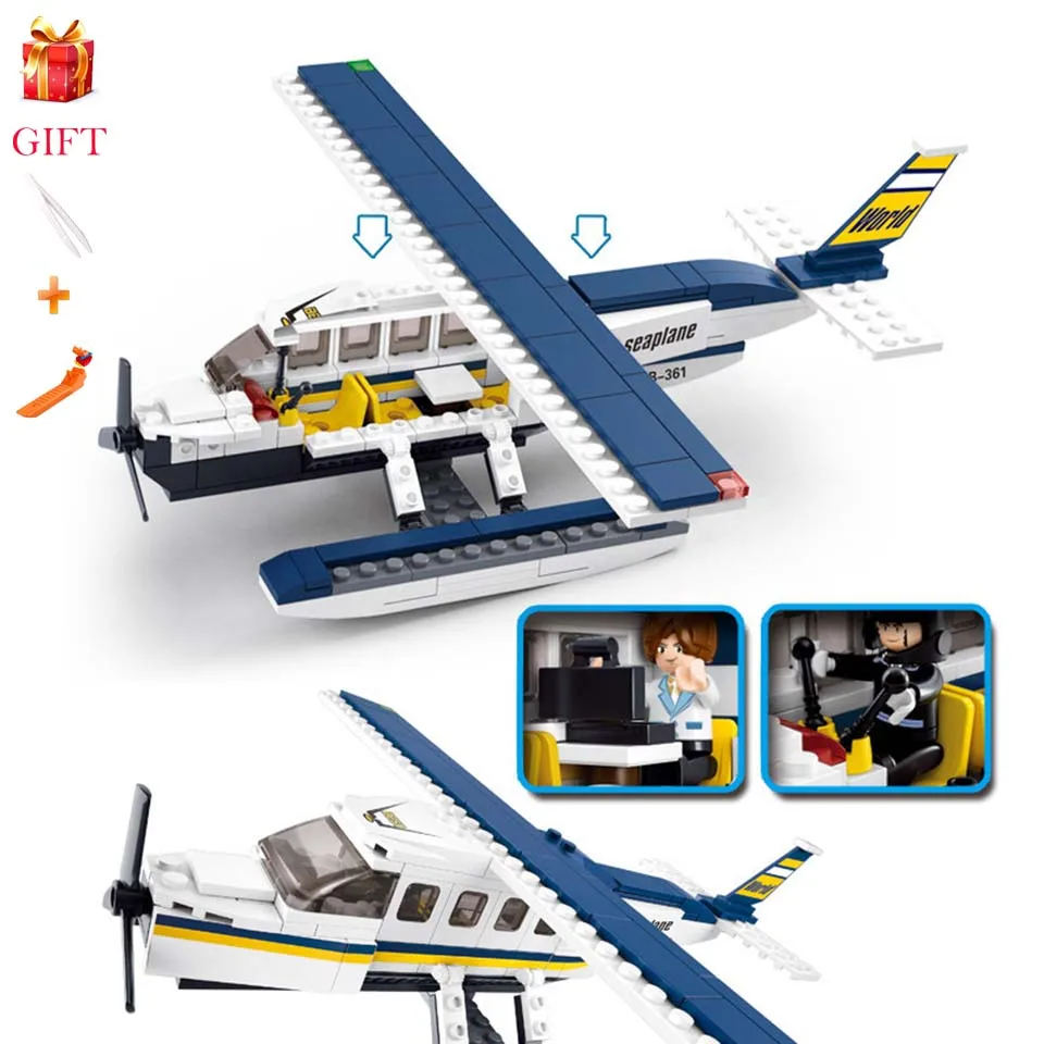 

Space Shuttle Children Building Blocks Model Toys block Educational Kids Assemable Z-Seaplane DIY Kids Bricks Gifts