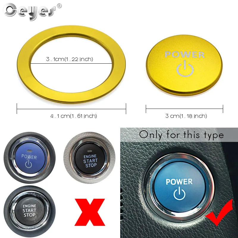 Start Engine Button Ring for TOYOTA (25)