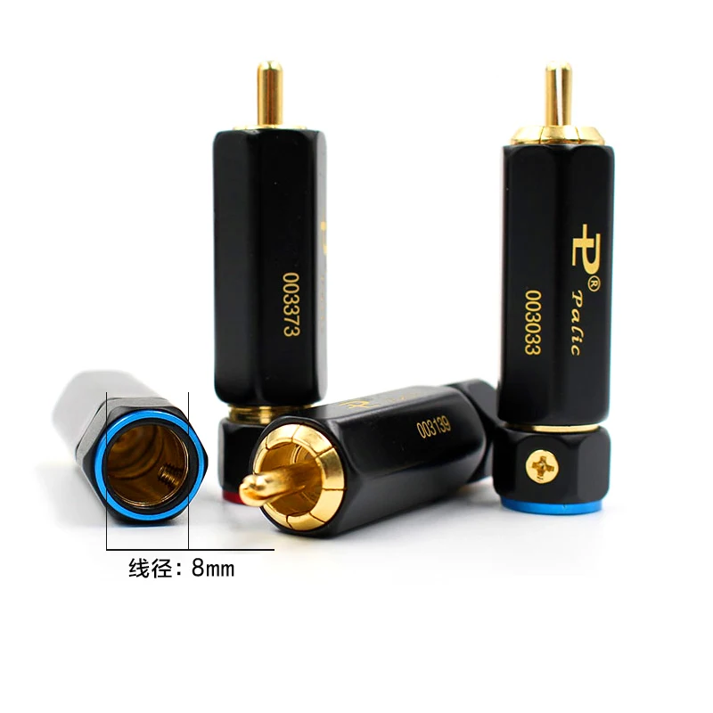 4pcs ATAUDIO Gold-plated HIFI RCA Plug Hi-end Self-locking A/V Connector For Diy Audio Cable