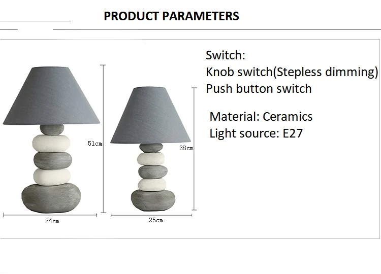 Creative Ceramic Textile Table Light (7)