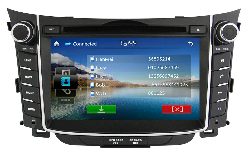 " dvd-плеер автомобиля для Hyundai i30 2011 2012 2013 с GPS навигации Bluetooth автомобильного Радио стерео Штатная sd/usb порт+ карта