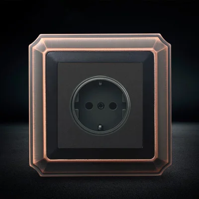 

EU standard socket and bronze color 16A Europe outlet