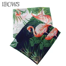 IBOWS 45*150 см шелк шифон ткань Фламинго печатная ткань для DIY платье одежда аксессуары для волос Домашний текстильный занавес материал
