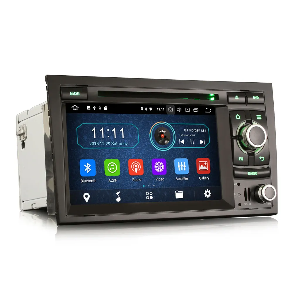 Flash Deal Erisin ES3974A PX30 Android 8.1 Car Multimedia Player 7" Car DVD GPS for AUDI A4 S4 RS4 B9 B7 SEAT EXEO 4