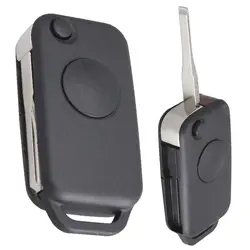 Черный 1 Замена кнопки Клавиша Дистанционная Брелок чехол без чипа с Uncut автомобиль чехол для выкидного ключа для Benz