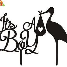 100 шт./лот Творческий "это мальчик" кран дизайн Свадебный торт вставлена карты Свадебный Топпер украшения для торта для вечеринки