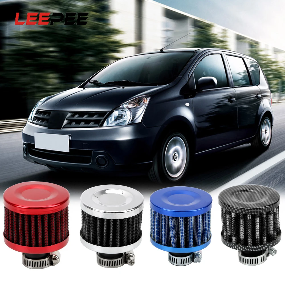 Filtro de aire de la motocicleta de LEEPEE filtros de aire de los automóviles del cigüeñal de la ventilación Turbo 12mm Universal para la entrada de aire frío