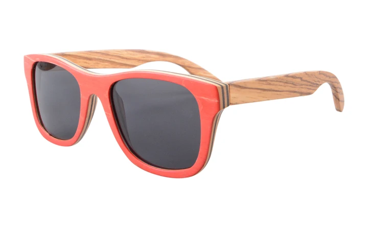 Чисто солнцезащитные очки из дерева ручной работы для женщин и мужчин поляризационные вождения солнцезащитные очки Anti-UV400 тени Oculos De Sol бука путешествия очки - Цвет линз: 68004C25