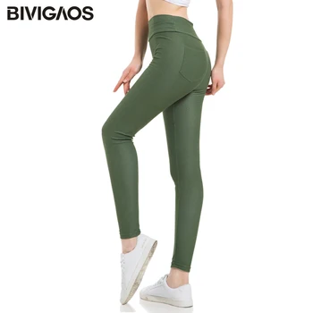 

BIVIGAOS 2019 Spring Multicolor High Waist Jeans Leggings Plus Size Leggings Pencil Pants High Quality Jeggings Women Trousers