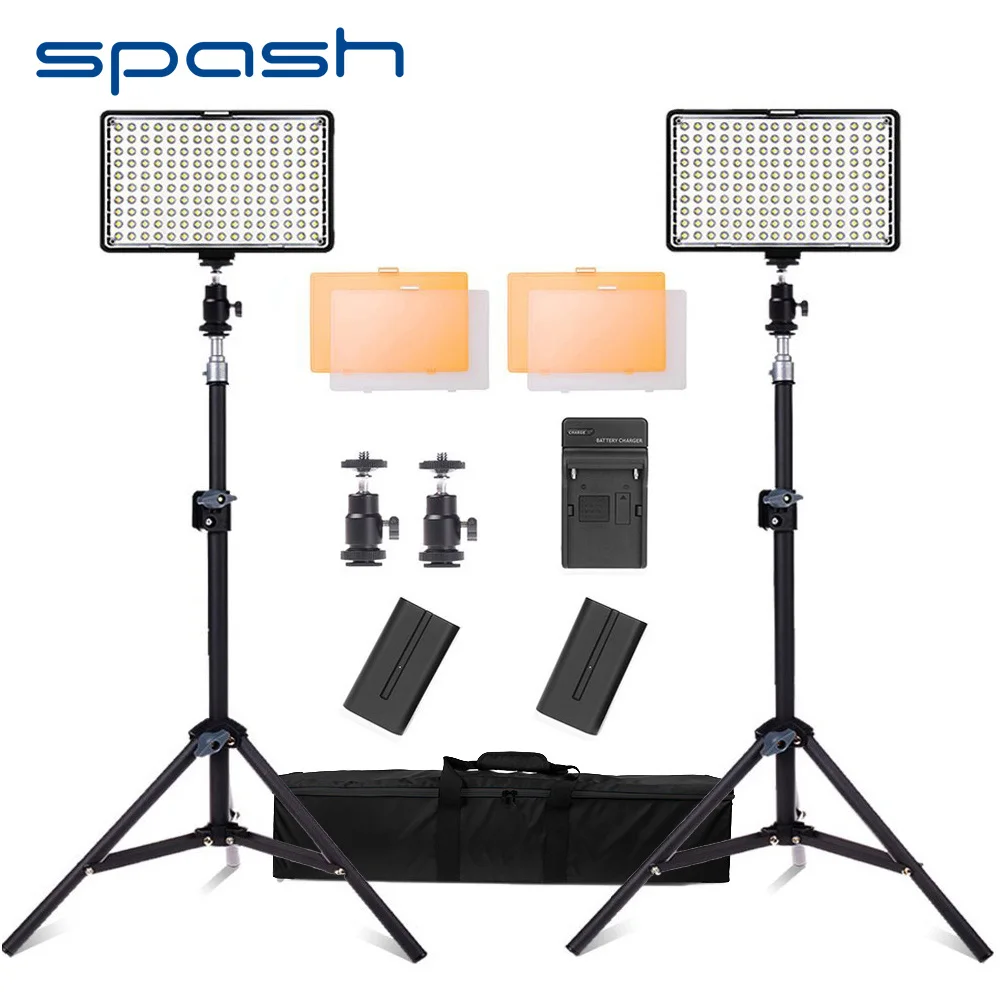  spash TL-160S LED Video Light Photo Camera Light with 200cm Tripod Stand Photography Lighting LED S - 32828422360
