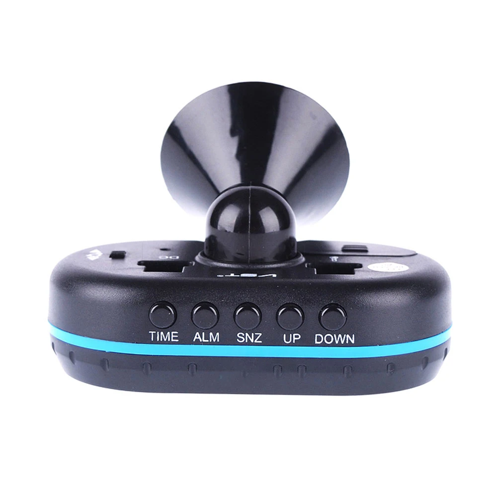  Car Thermometer Digital Clock DC12/24V Automobile Clock LED Lighted Auto Dual Temperature Gauge Vol