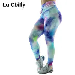 Calzas Deportivas Mujer фитнес для женщин Новая мода 3D печать пуш-ап Эластичный Высокая талия многоцветные тонкие легинсы для тренировки и фитнеса