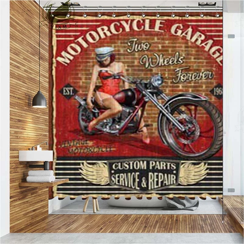 Shower Curtain Bathroom Waterproof Polyester Fabric Random Pattern & Hook YH Shower Curtain Bathroom Waterproof Polyester Fabric Random Pattern & Hook YH
