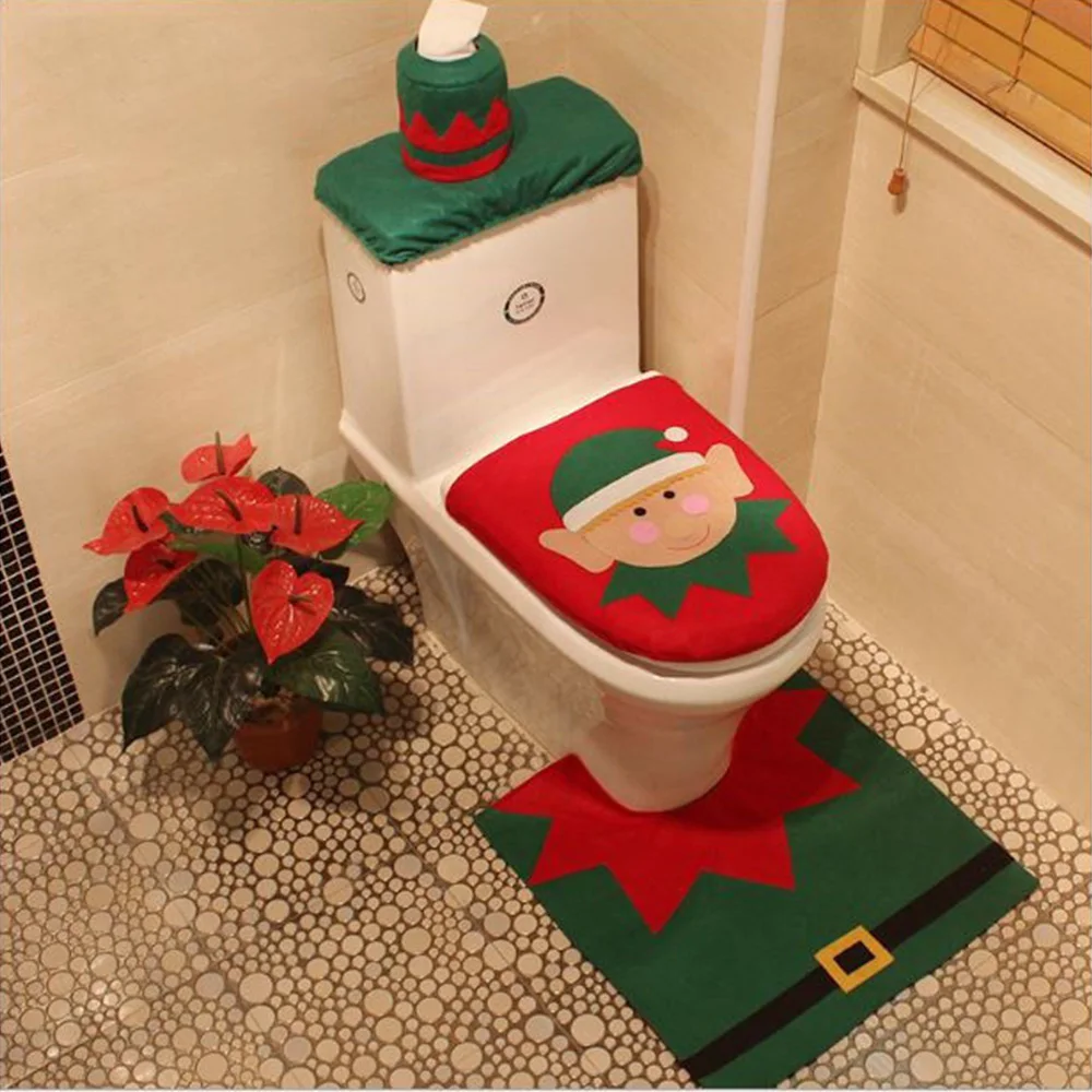 Рождественские украшения Санта-Клаус туалетный набор гостиничное украшение креативный трехсекционный Рождественский подарок