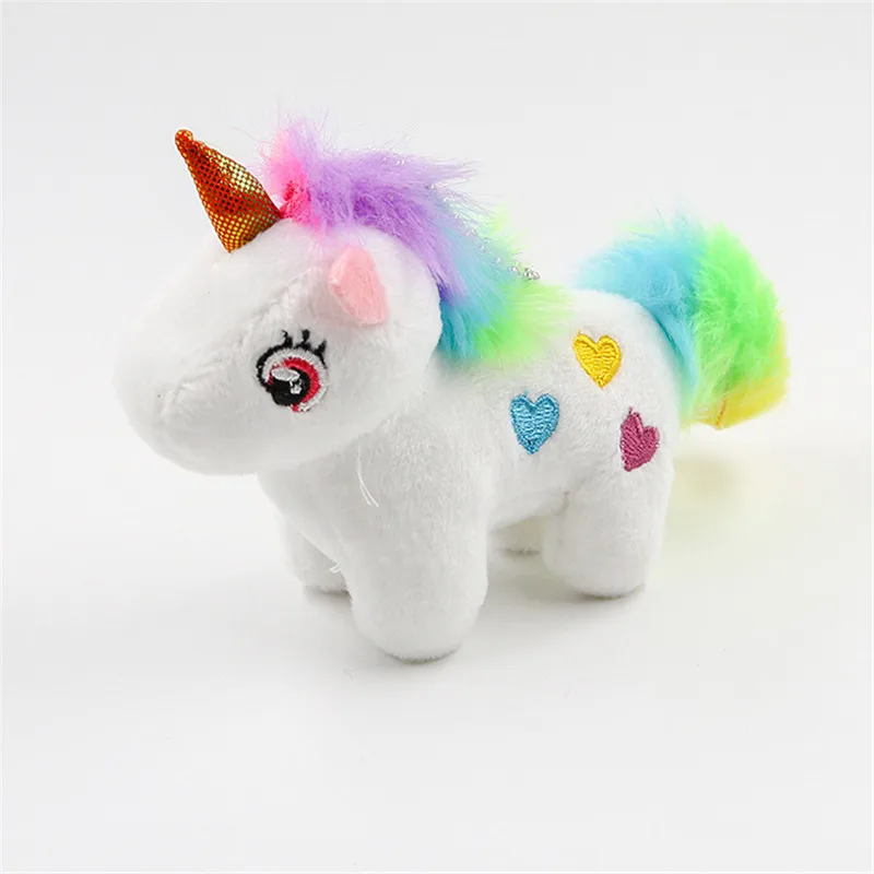 Cute Cartoon Heart Unicorn Plush Keychain Toys 2019 New Unicornio Rainbow Horse Peluche Key Bag Pendants Dolls 20pcslot (2)