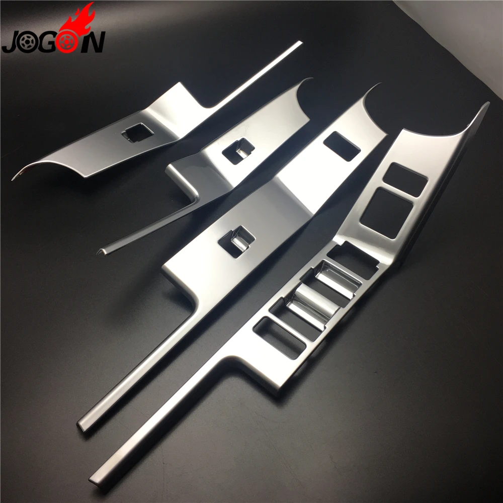 

ABS Chrome Interior Door Armrest Window Lift Control Switch Button Cover Trim For Land Rover LR Range Rover Velar 2018 LHD