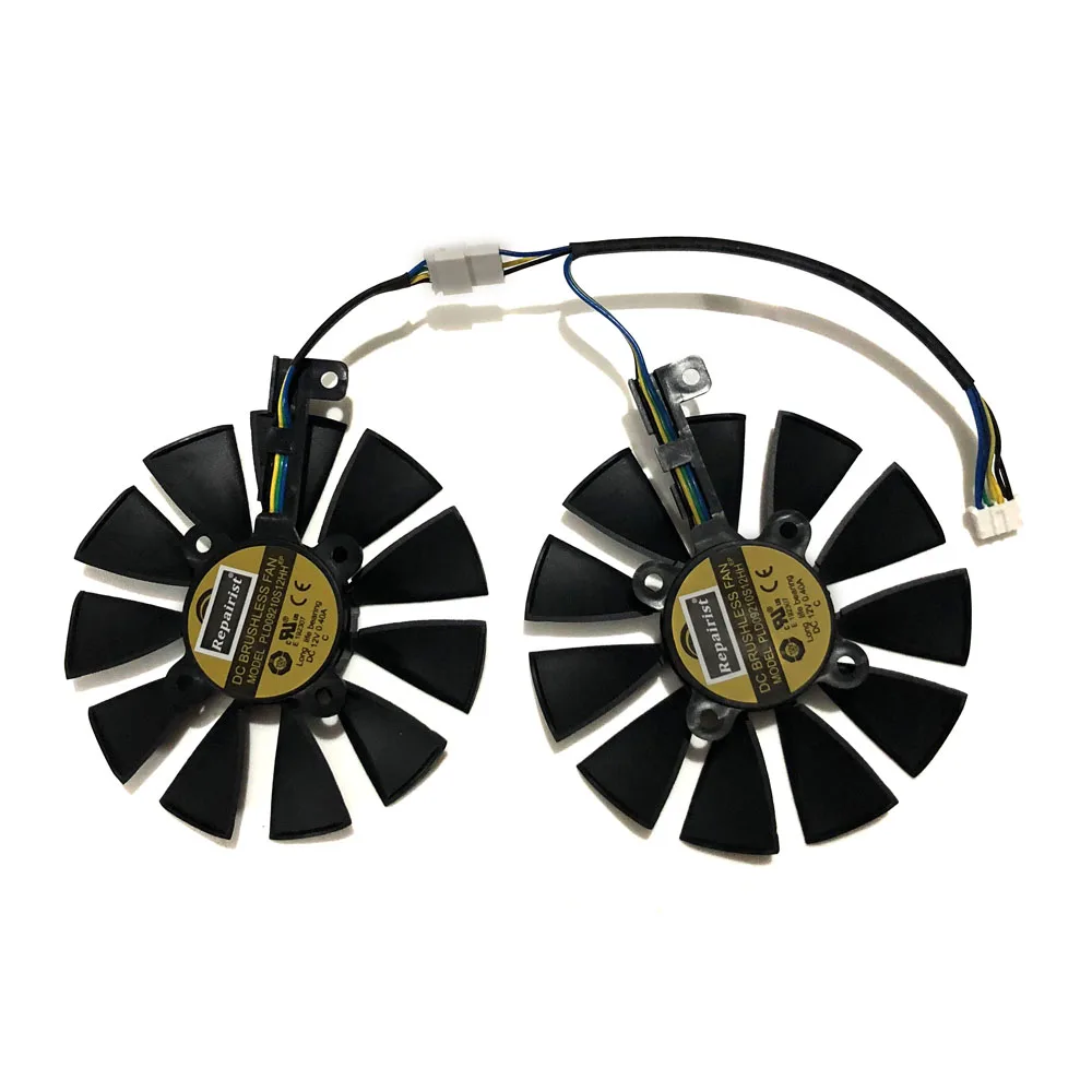 2 шт./компл. PLD09210S12HH EX GTX1060 GTX1070 охлаждающий вентилятор GPU для GeForce ASUS GTX 1060/1070 двойная