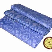 FEITEX Небесно голубой 5 ярдов/мешок Лидер продаж Базен Riche Getzner жаккардовые Вязание африканские ткани для Свадебная вечеринка