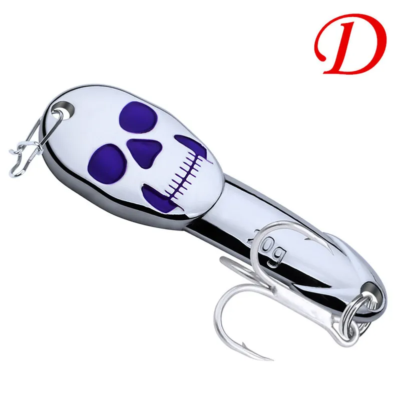 Skull Fishing Lure Spoon Hard Baits Tackle 20g Metal lures floating Bait Fishhooks Fishing Accessories pescaria #4S11 (1)