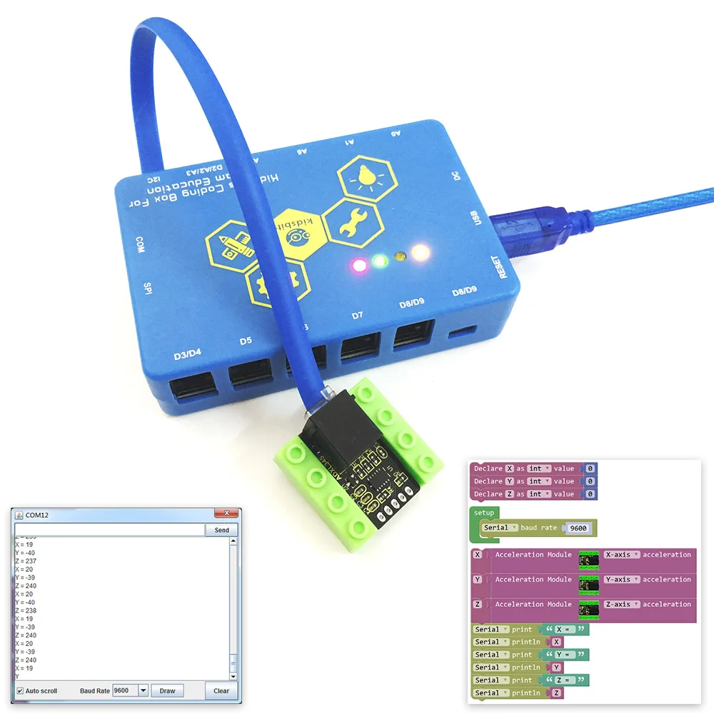 Kidsbits блоки кодирования ADXL345 модуль ускорения для Arduino