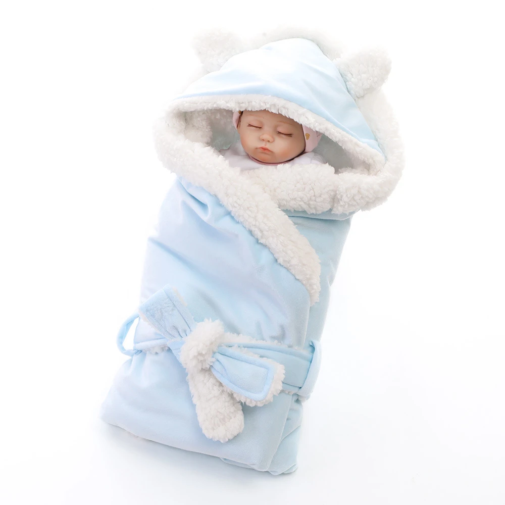 Myudi Newborn Thick Warm Blanket Infant Envelop Coral Fleece Blankets Autumn Winter Baby Crib Sleepbag Swaddle Couverture Bebe Blanket Swaddling Aliexpress