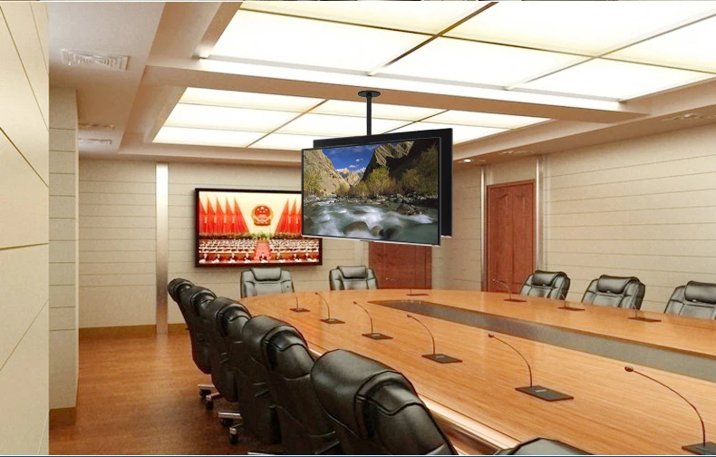 High Quality 23 65 Dual Screen Lcd Led Tv Ceiling Mount 360