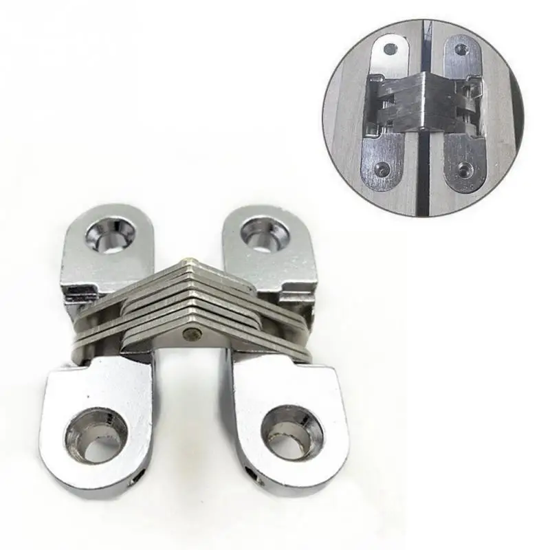 

2pcs/bag Hidden Hinge Stainless Steel Invisible Hinges Concealed Barrel Wooden Box