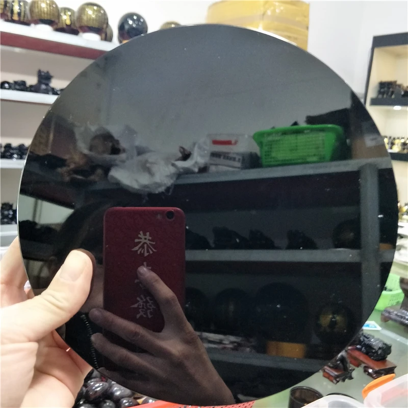 DHX SW огромный 20 см натуральный черный обсидиан пластина fengshui толстый зеркальный