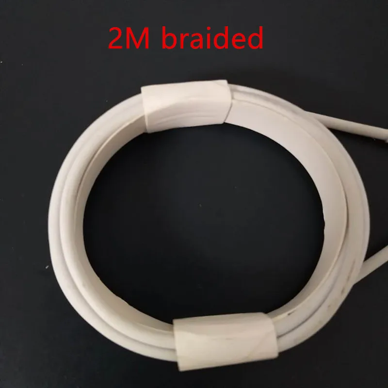 

10pcs/lot 2M/6FT AAAA Quality OD:3.0mm USB Data Sync Charger Cable For iphone 8 7 6s 6 plus 5s metal braid Cable with retail box