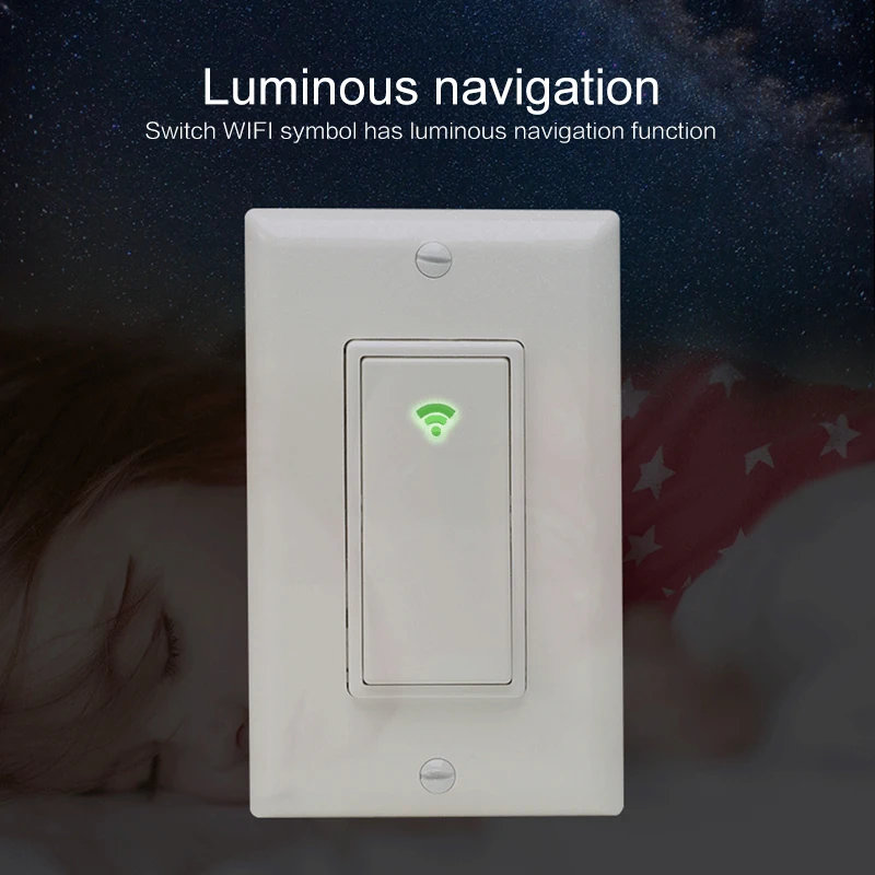 

US WiFi Smart Wall Light Switch Dimmer Mobile APP Remote Control No Hub Required Works with Amazon Alexa Google Home IFTTT