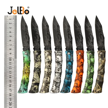 

JelBo Outdoor Survival Tools Hunting Camping Knife Multiple Color Folding Knife Portable Pocket Military Hardness Non-slip