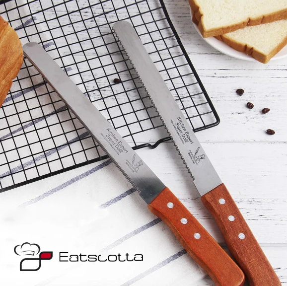 

10 12 Inch Bread Knife Toast Slicing Knives Cake Slicer Baking Pastry Cutter Serrated Blade Easy Cut Bread