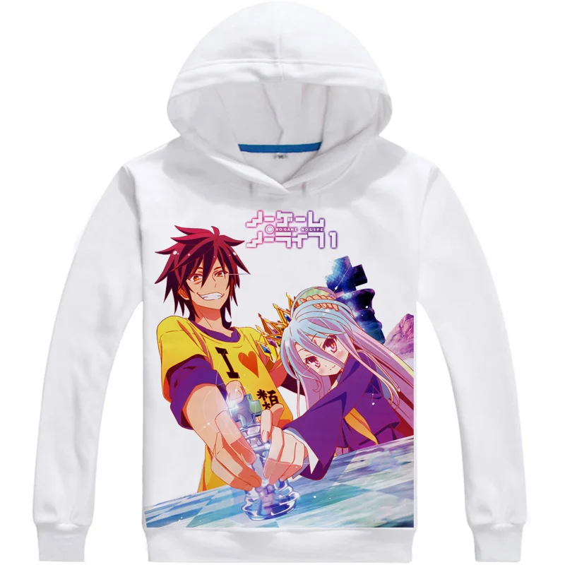 Толстовка с капюшоном shiro sora Jaket толстовка аниме no game life для косплея манги jibril