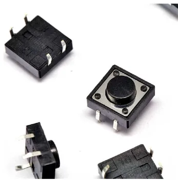 

100PCS/LOT 12 * 12 * 5.5MM Tact Switch Vertical 4 feet of good quality shrapnel 12x12x5.5