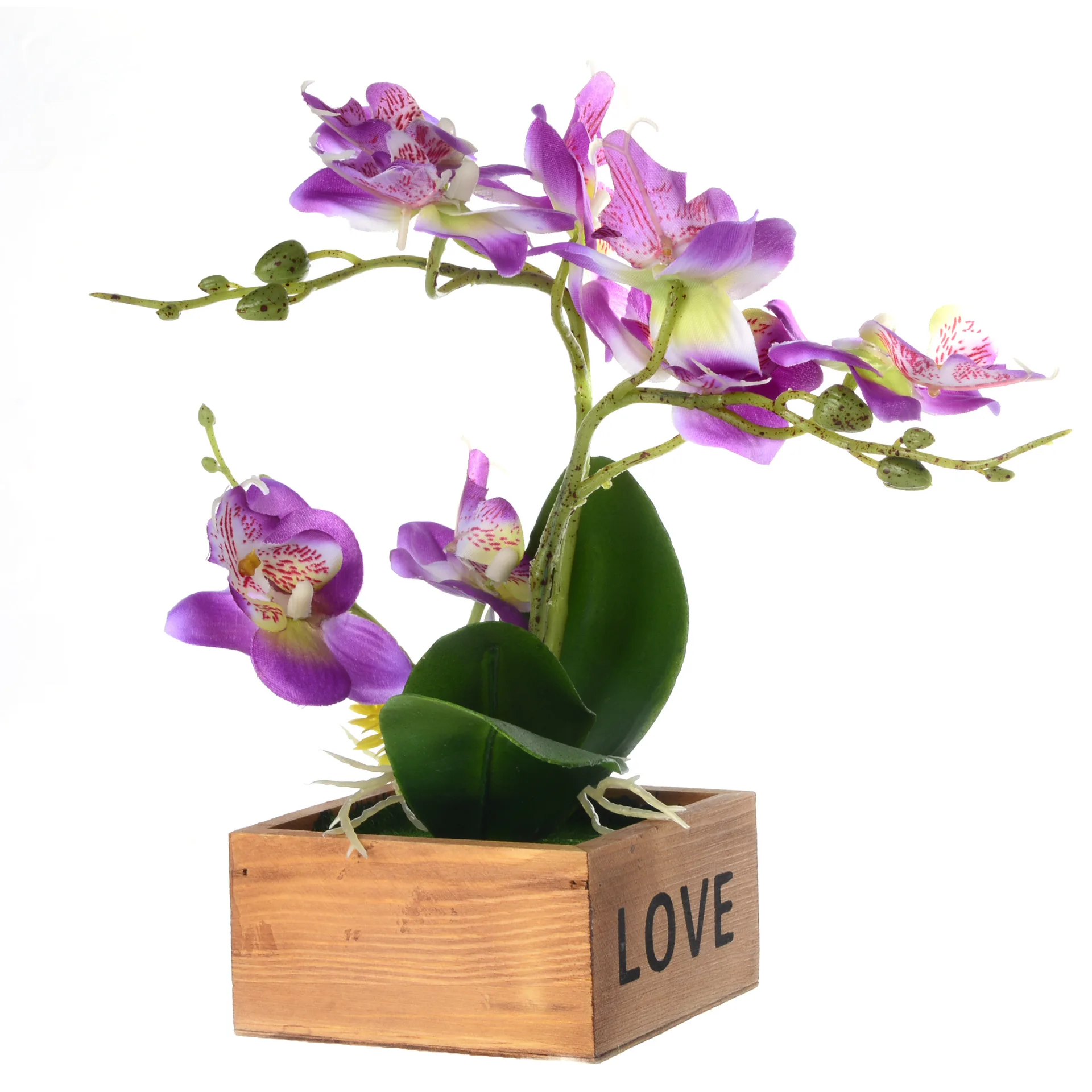 Один набор искусственная Орхидея, бабочка суккуленты в горшке растения для дома и сада украшения гостиной поддельные растения