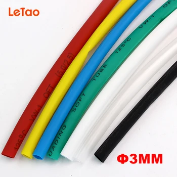 

1Meter/lot heat shrink tube 2:1 shrinkable tubing assorted 3mm cable sleeve wrap wire Size 1mm-12mm kit high quality