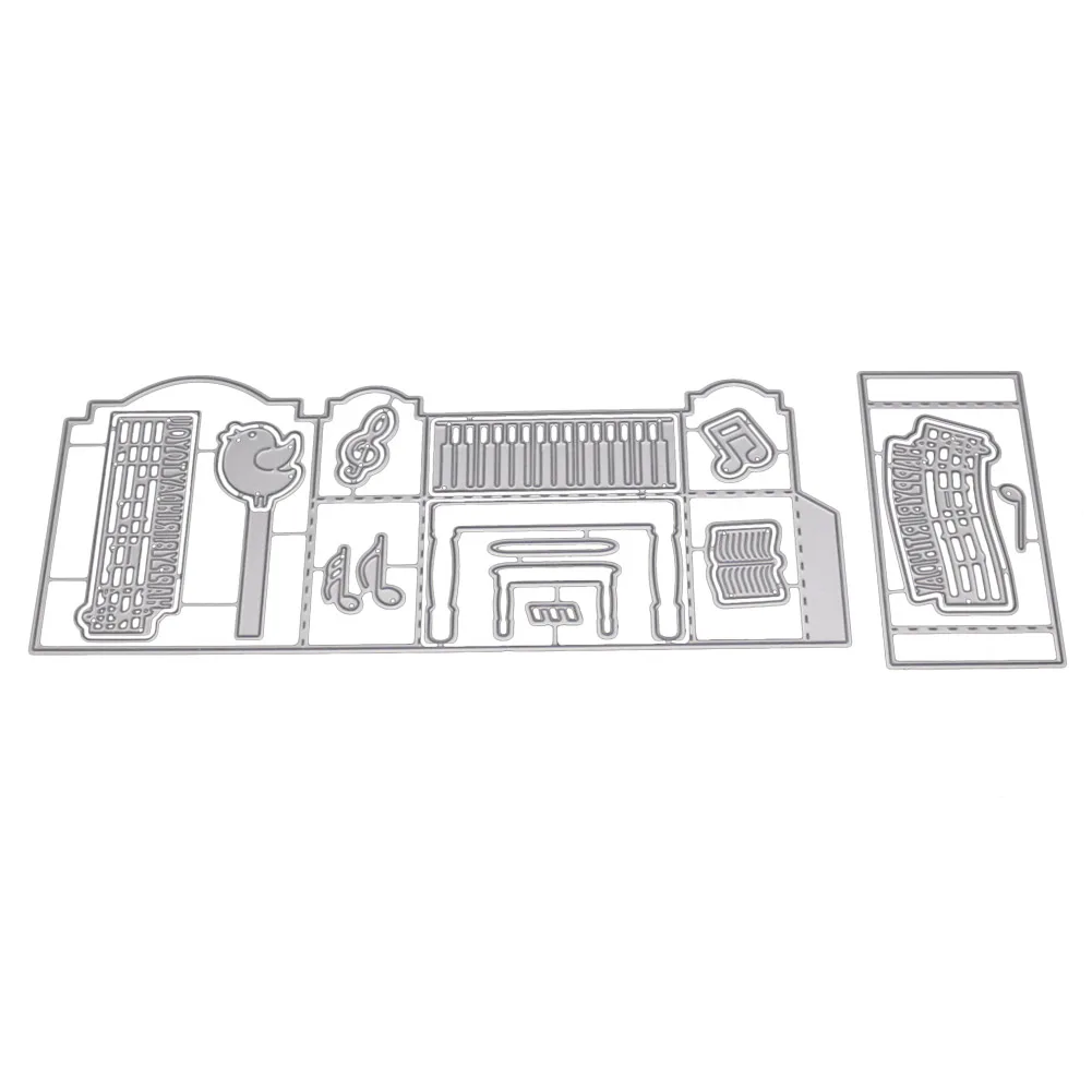 

3D Piano Shape Cutting Dies Carbon Steel Embossing Stencil Scrapbooking Photo Album DIY Decor Craft TB Sale